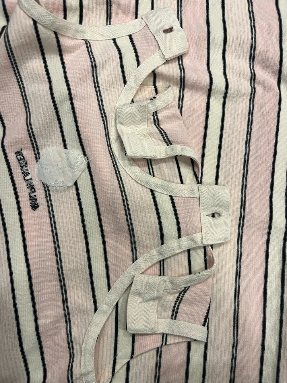 Ralph Lauren 90s Anchor Pink Striped Nautical Vintage Dress 18-24M